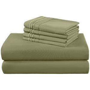 Microfiber+ 1800 TC Sheet Set -4/ 6 Pieces