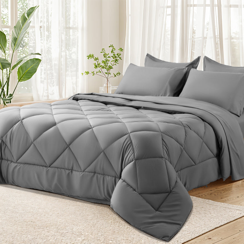 7/5 pieces microfiber comforter set