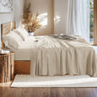 Linen bed sheet set
