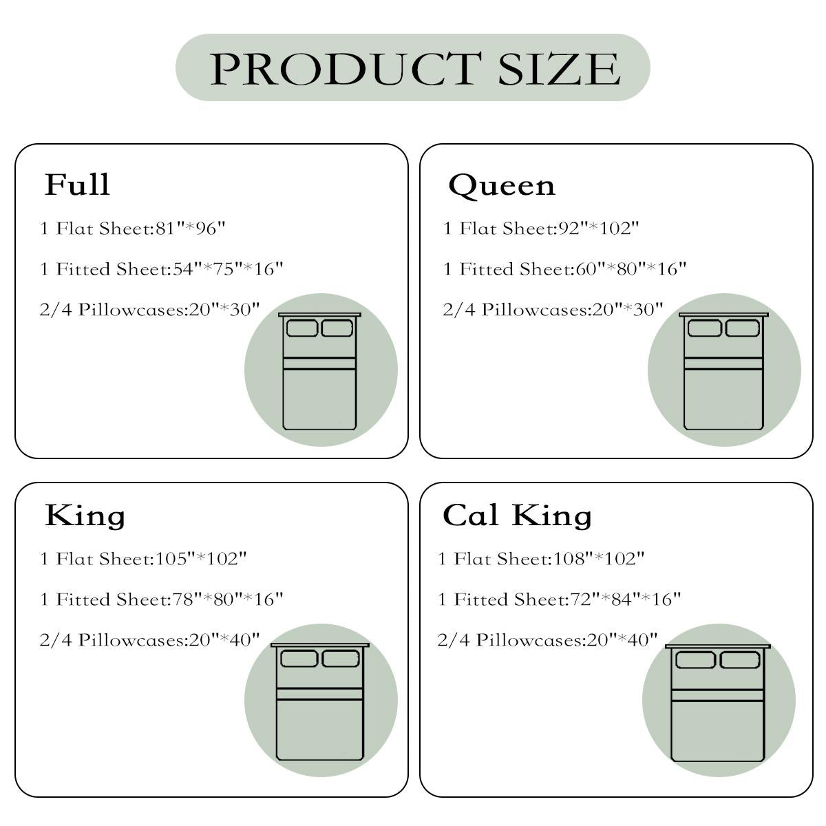 Bamboo Cooling Sheet Set 6 Pieces