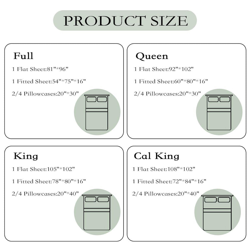 Bamboo Cooling Sheet Set 6 Pieces