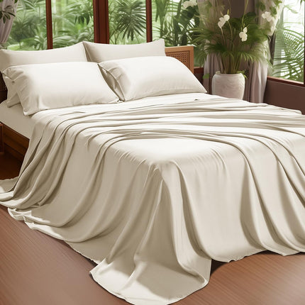 4/ 6 Pieces 100% Organic Cooling Bamboo Sheets