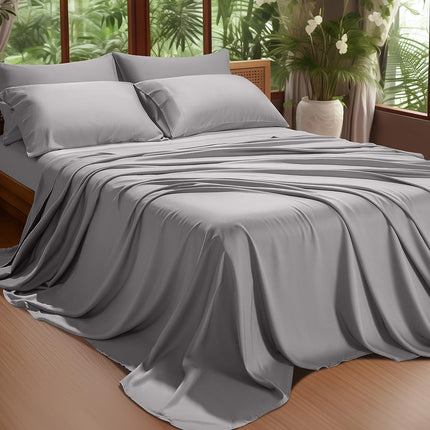 4/ 6 Pieces 100% Organic Cooling Bamboo Sheets