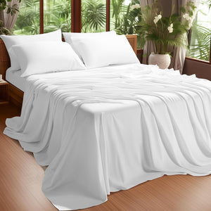 4/ 6 Pieces 100% Organic Cooling Bamboo Sheets
