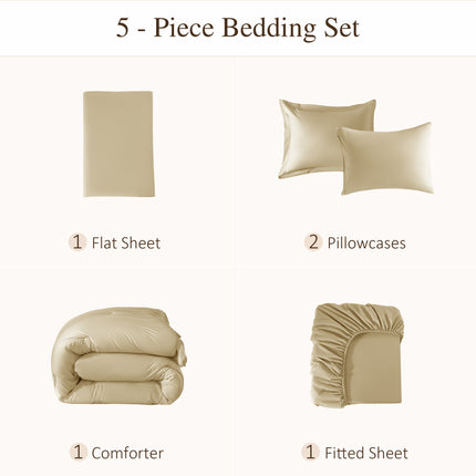 7 Pieces Tassels Boho Comforter Set