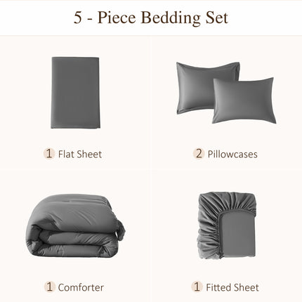 7 Pieces Tassels Boho Comforter Set