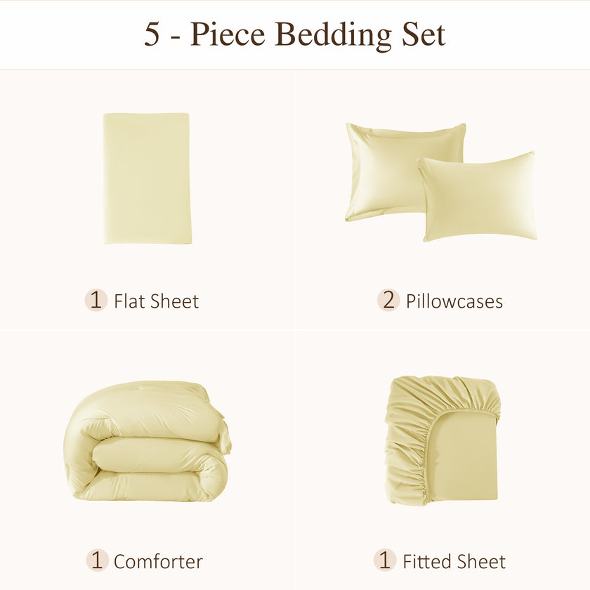 7 Pieces Tassels Boho Comforter Set