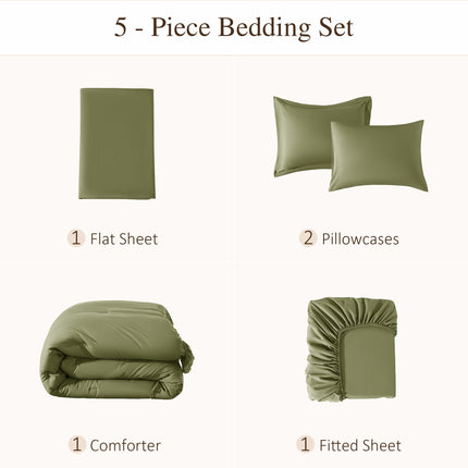 7 Pieces Tassels Boho Comforter Set