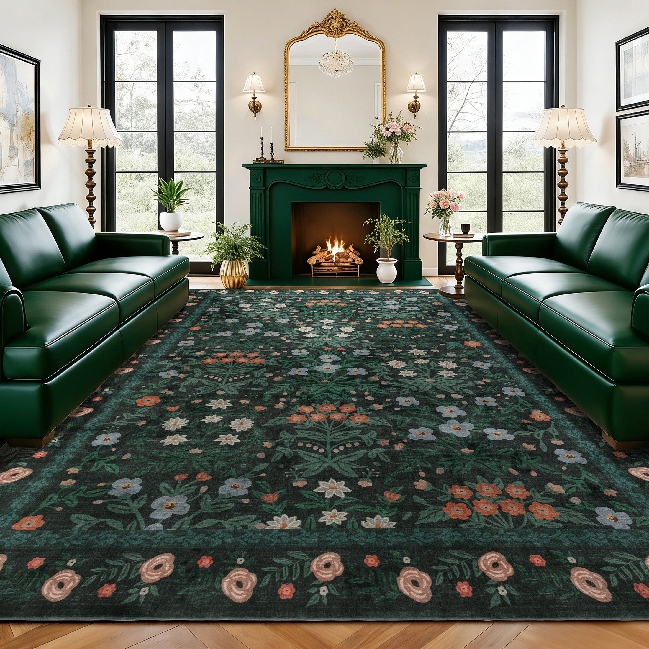 floral area rug