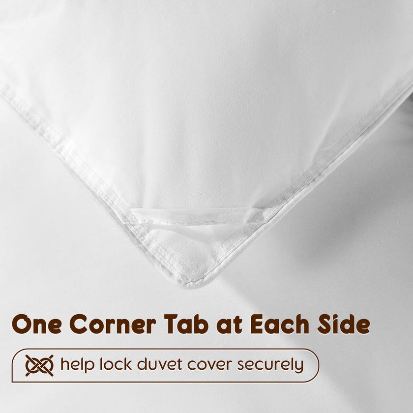 Down Feather Comforter Duvet Insert with Cotton Cover