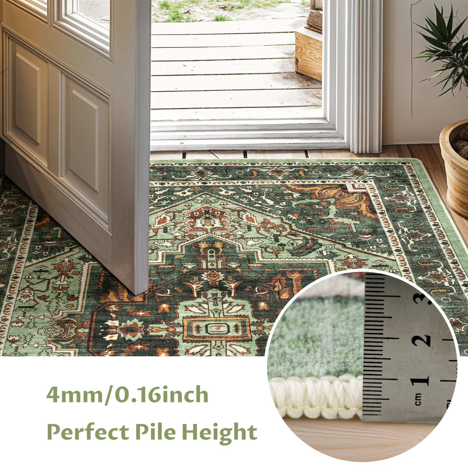 Neutral Vintage Absorbent Soft Rug