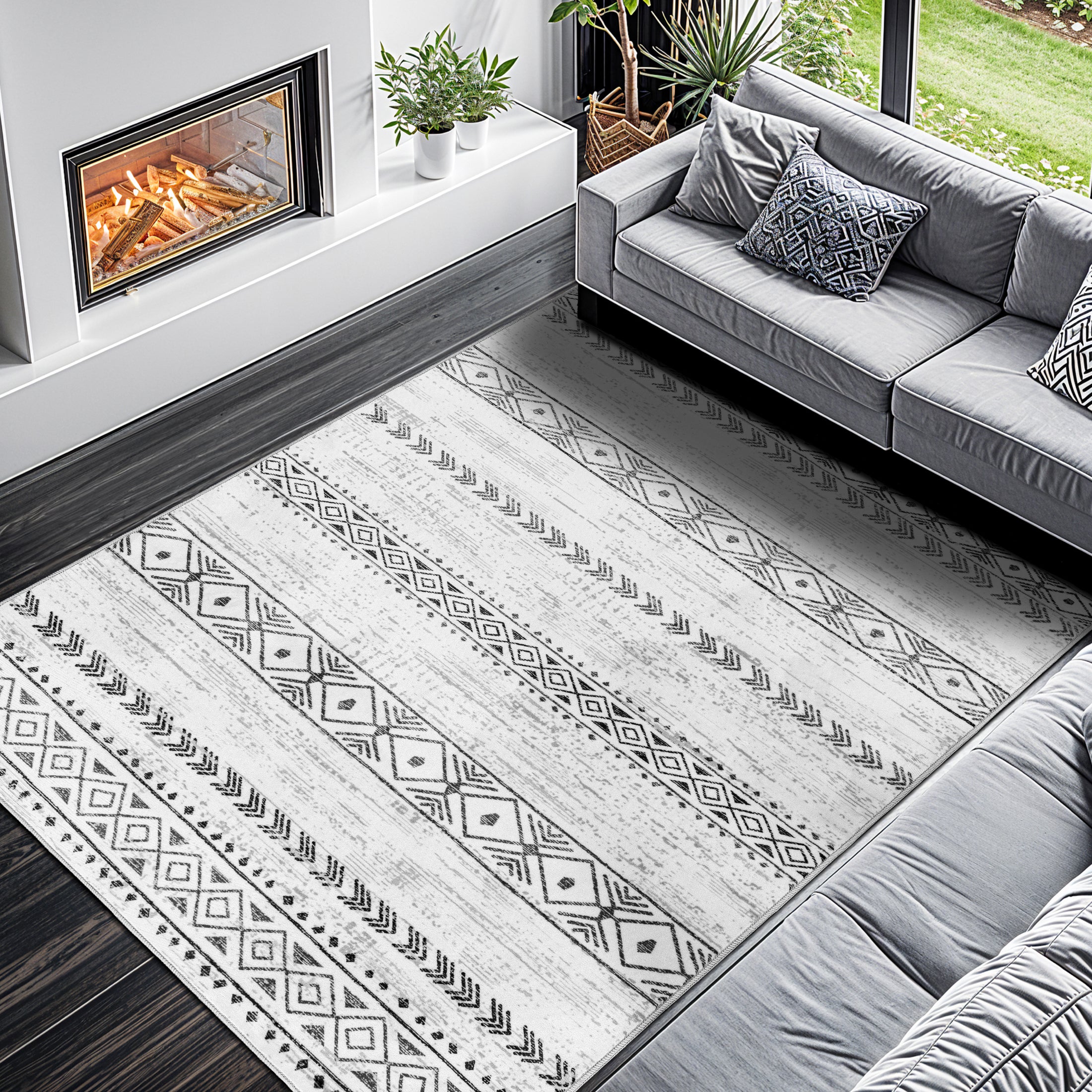 Oriental Vintage Non Slip Area Rug