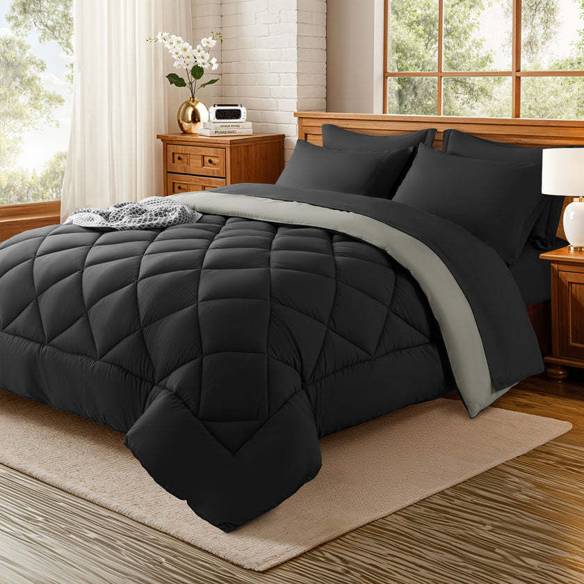 5/7 pieces microfiber comforter set