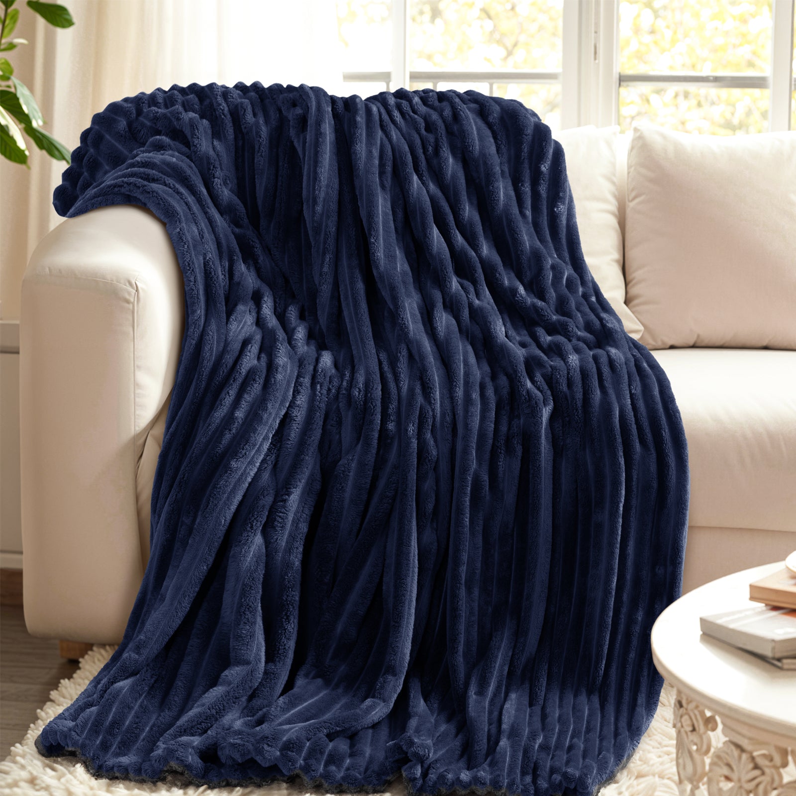 Thickened Striped Flannel Blanket