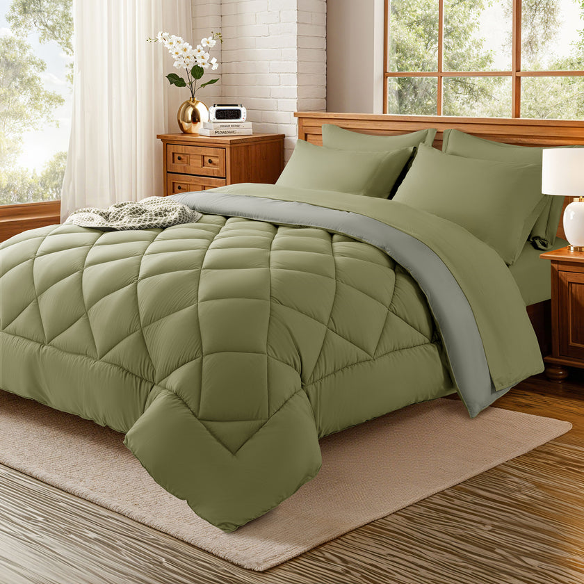 5/7 pieces microfiber comforter set