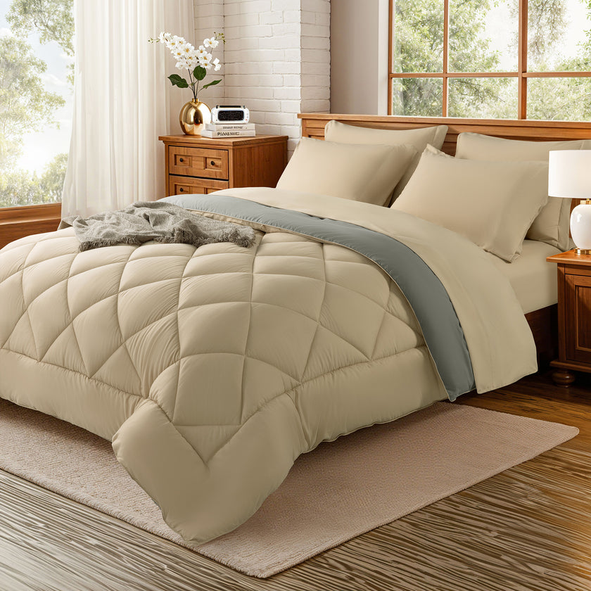 5/7 pieces microfiber comforter set