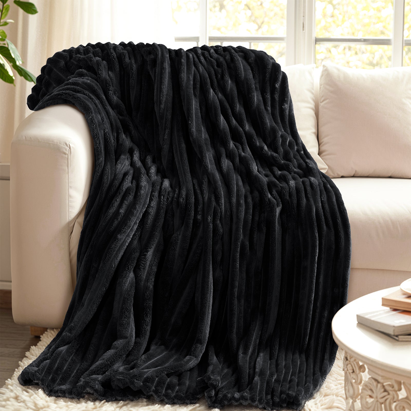 Thickened Striped Flannel Blanket