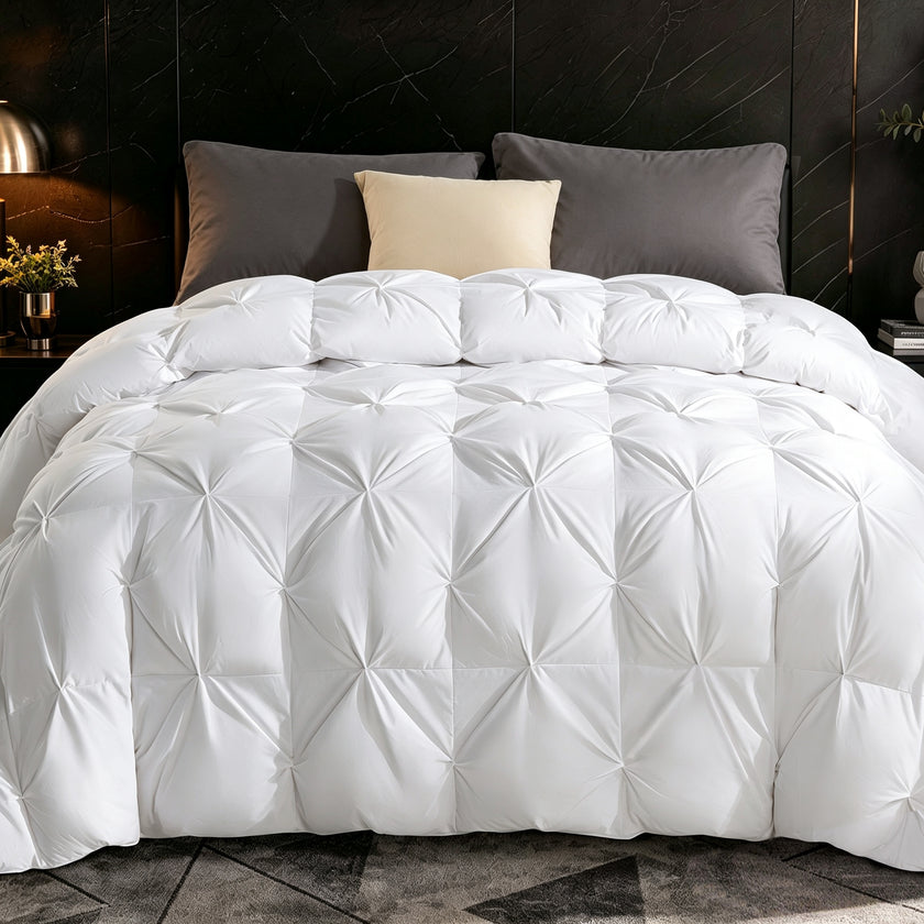 Pinch Pleat Feather Down Comforter