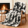 Faux Rabbit Fur Throw Blanket