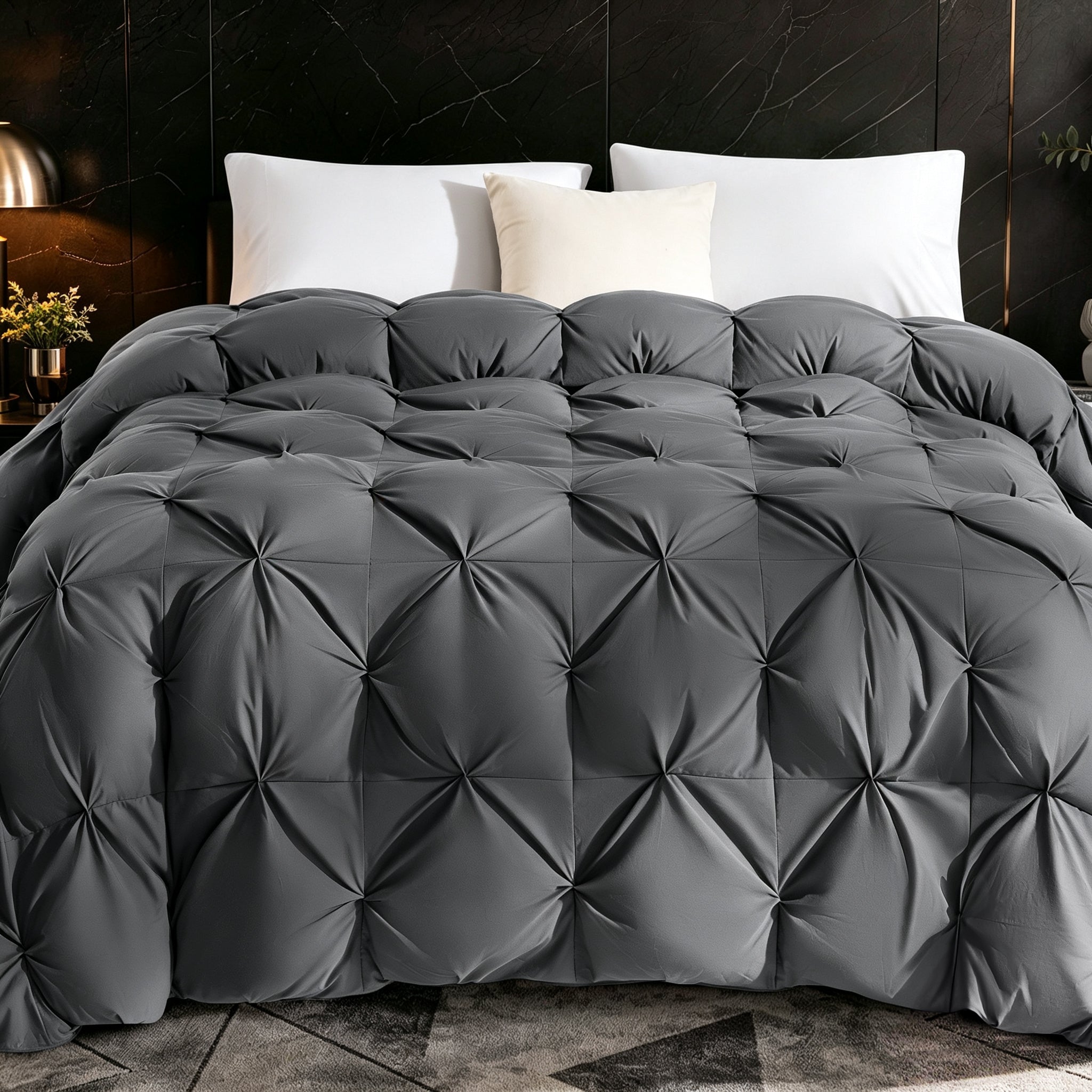 Pinch Pleat Feather Down Comforter