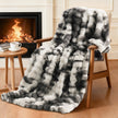 Faux Rabbit Fur Throw Blanket