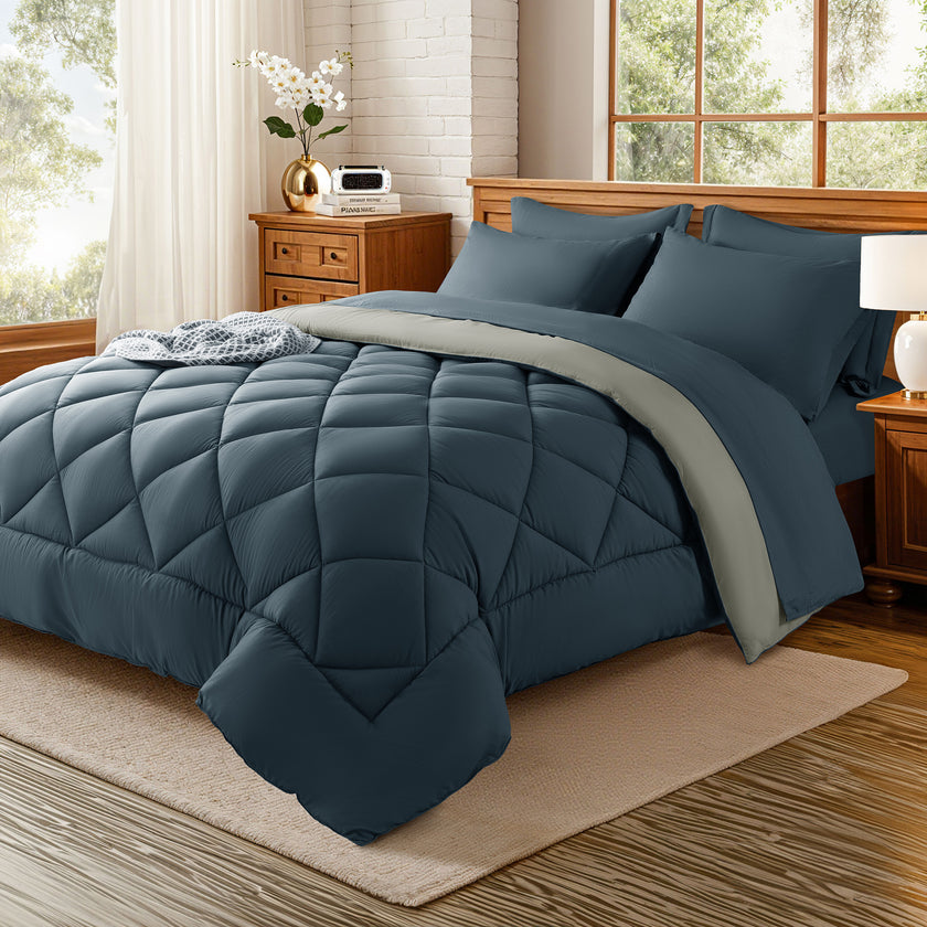 5/7 pieces microfiber comforter set