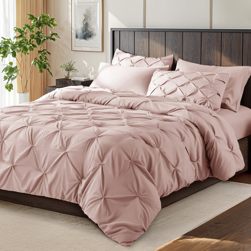 7 pieces microfiber comforter set