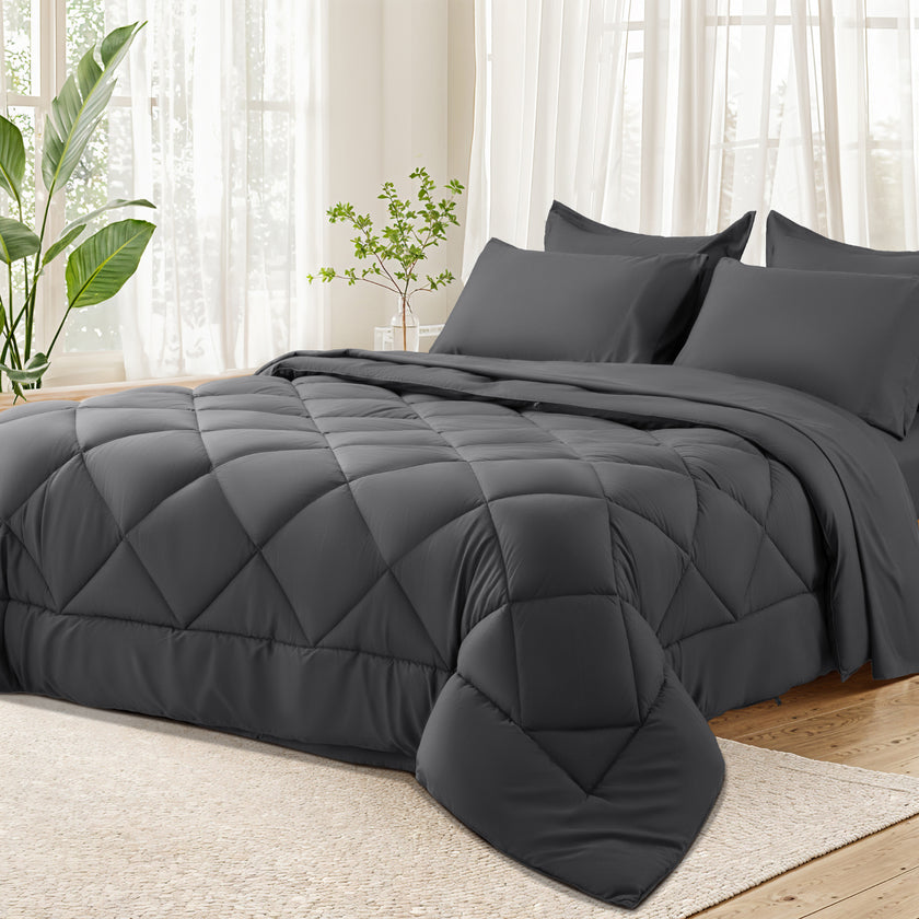 7/5 pieces microfiber comforter set