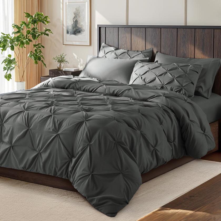7 pieces microfiber comforter set