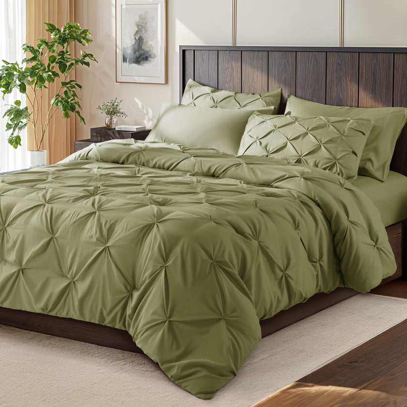 7 pieces microfiber comforter set