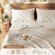 Linen bed sheet set