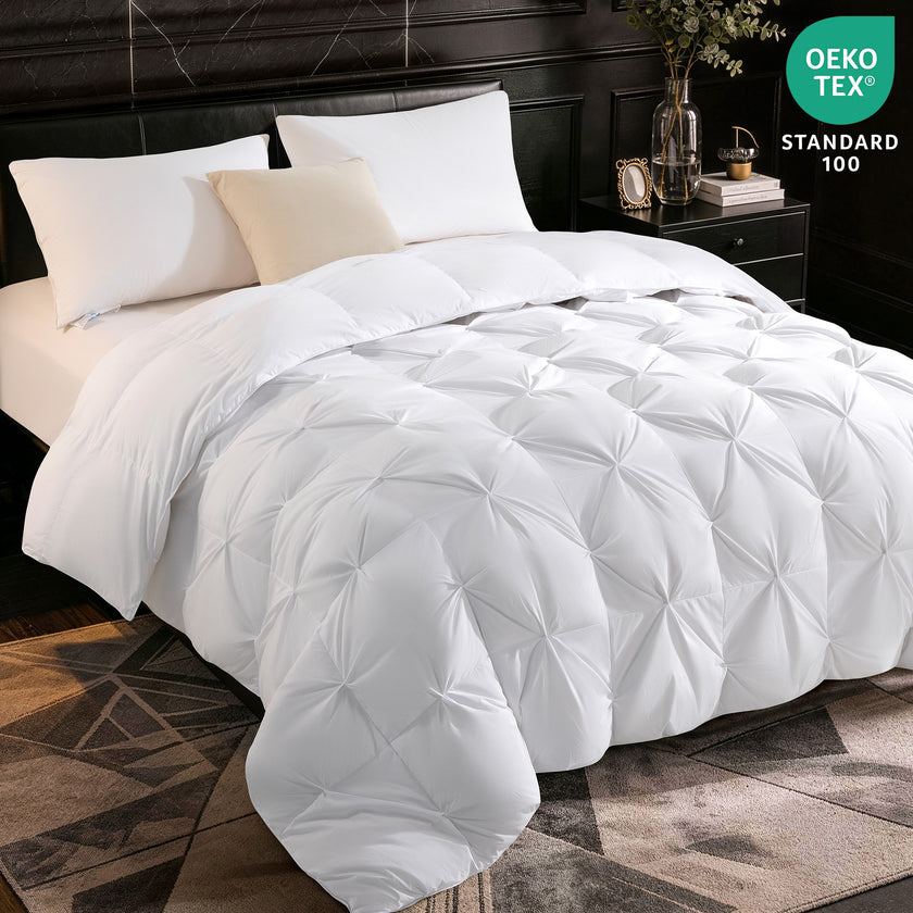 Pinch Pleat Feather Down Comforter
