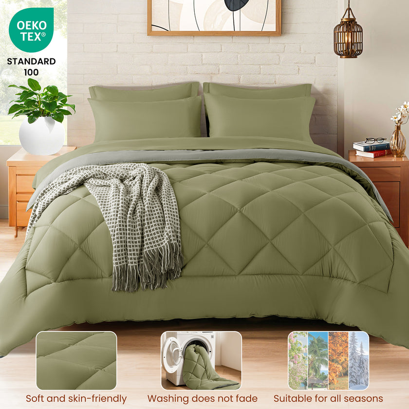 5/7 pieces microfiber comforter set