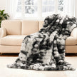 Faux Rabbit Fur Throw Blanket
