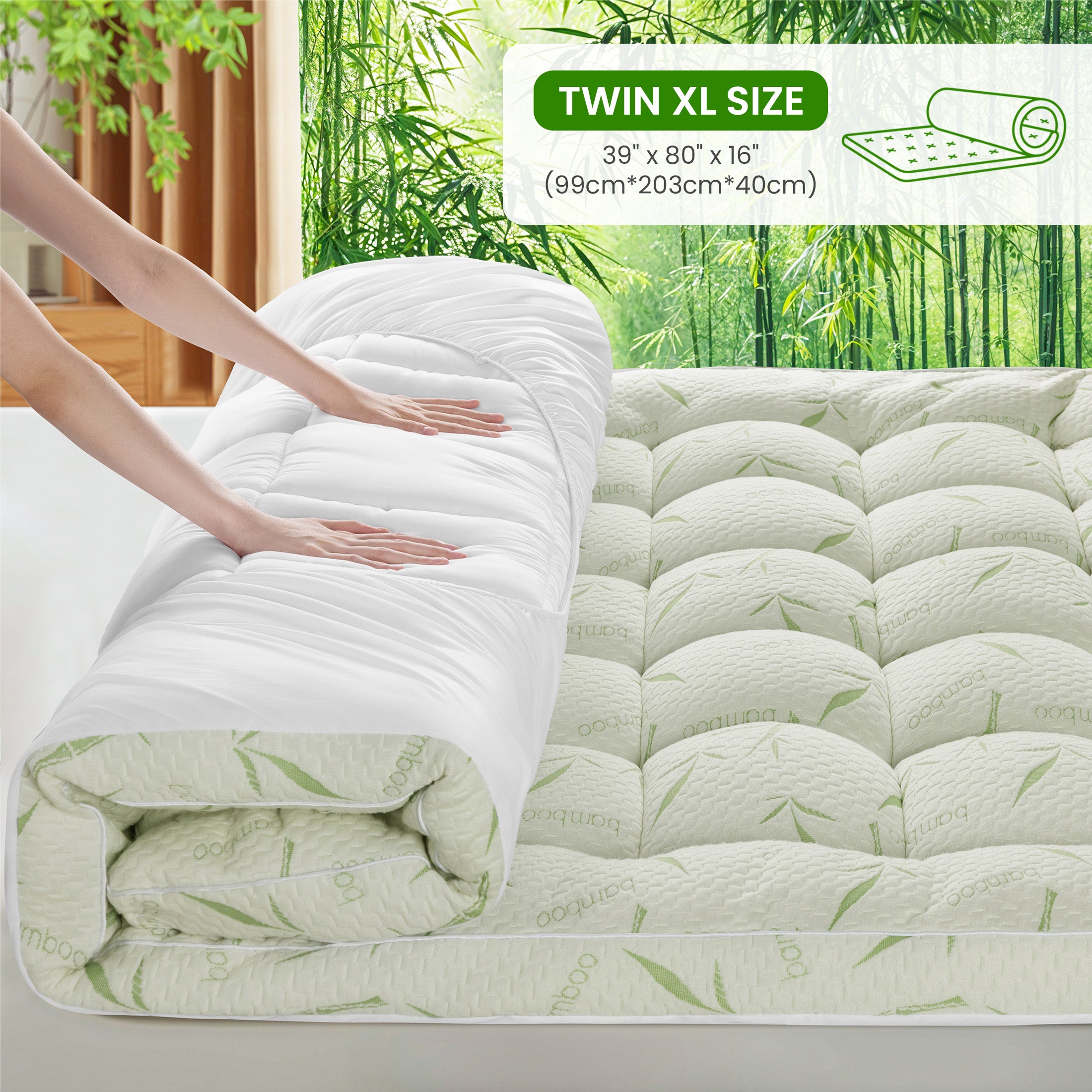 1000GSM Bamboo Mattress Topper