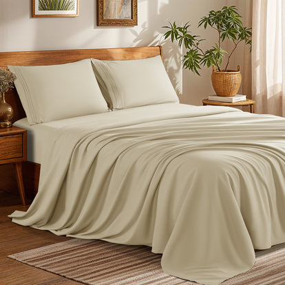 Microfiber 1800 TC Sheet Set - 4 Pieces