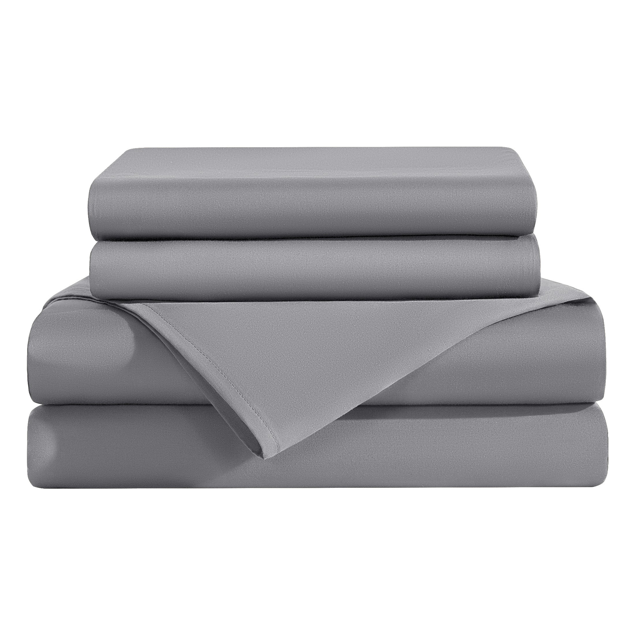 AiAngu 3/4 Pieces Bamboo Bed Sheet Set