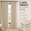 Linen Blend Full Blackout Curtains