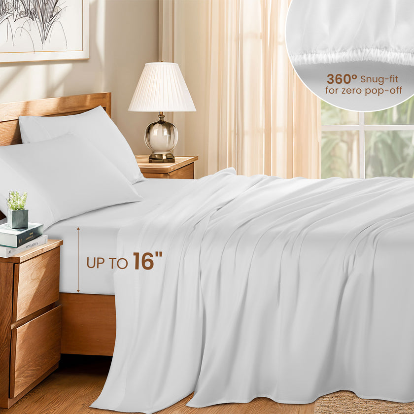 1000 Thread Count 4-Piece Cotteon Bed Sheets