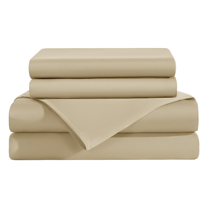 AiAngu 3/4 Pieces Bamboo Bed Sheet Set