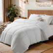 Down Alternative Comforter – All Season Quilted Microfiber, Soft Lightweight Bedding