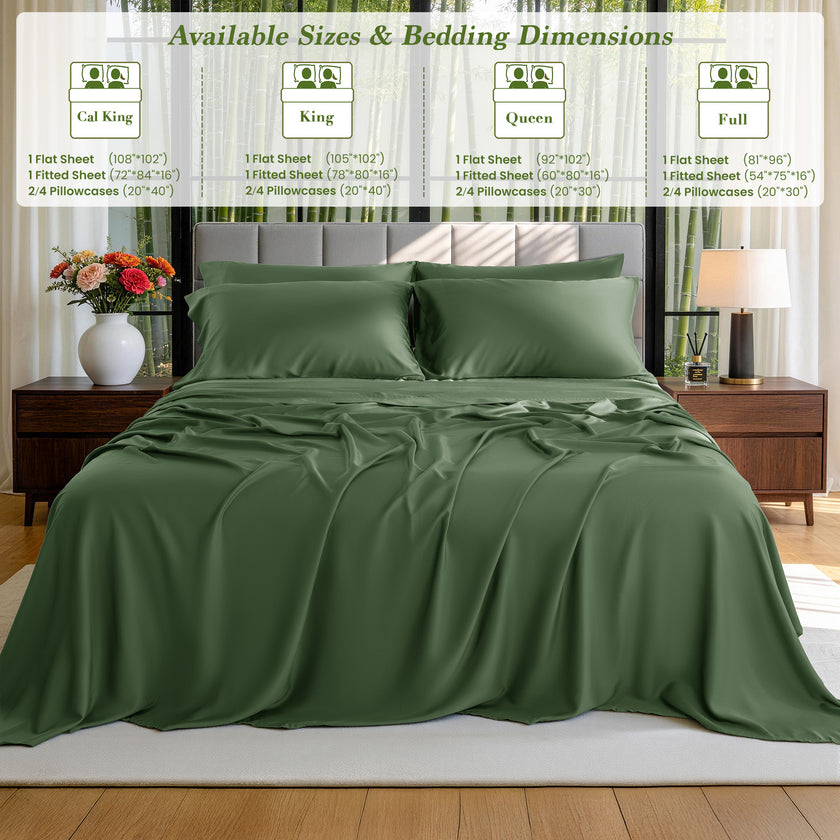 Pure Bamboo Viscose Sheet 4/6Pcs