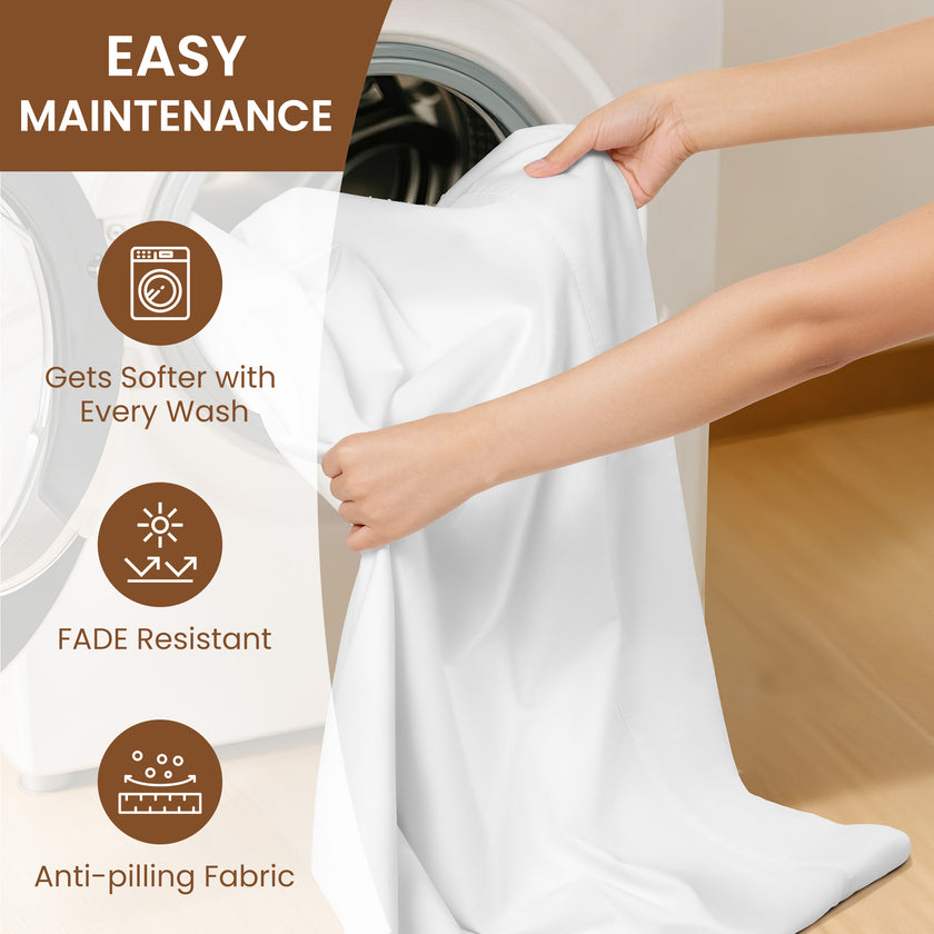 1000 Thread Count 4-Piece Cotteon Bed Sheets