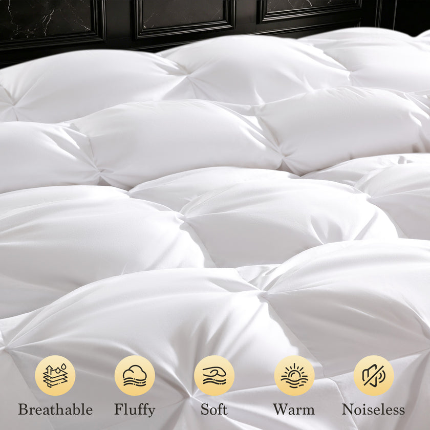 Pinch Pleat Feather Down Comforter