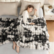 Faux Rabbit Fur Throw Blanket