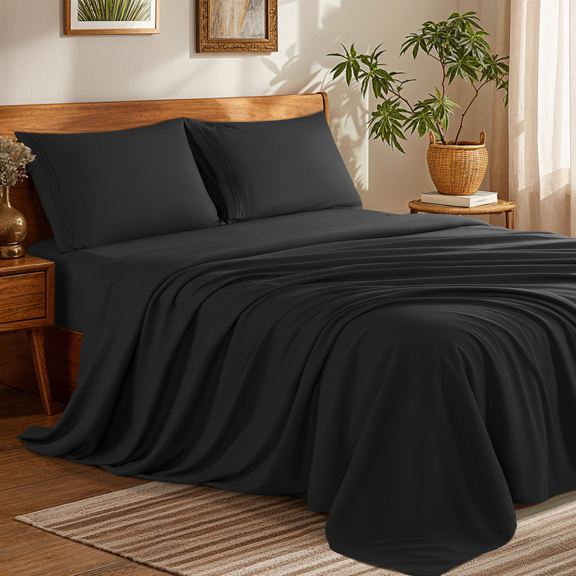 Microfiber 1800 TC Sheet Set - 4 Pieces New Color