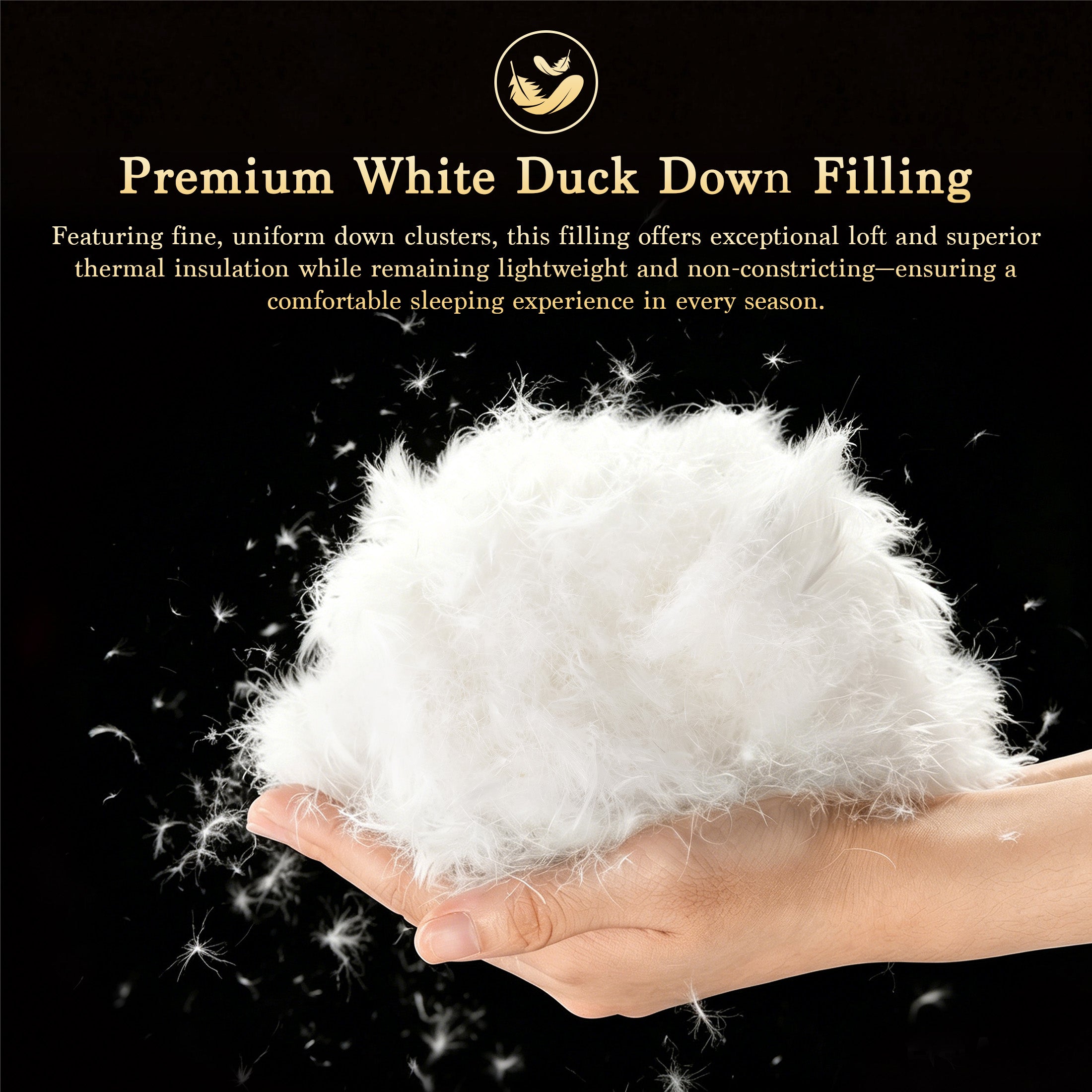 Pinch Pleat Feather Down Comforter