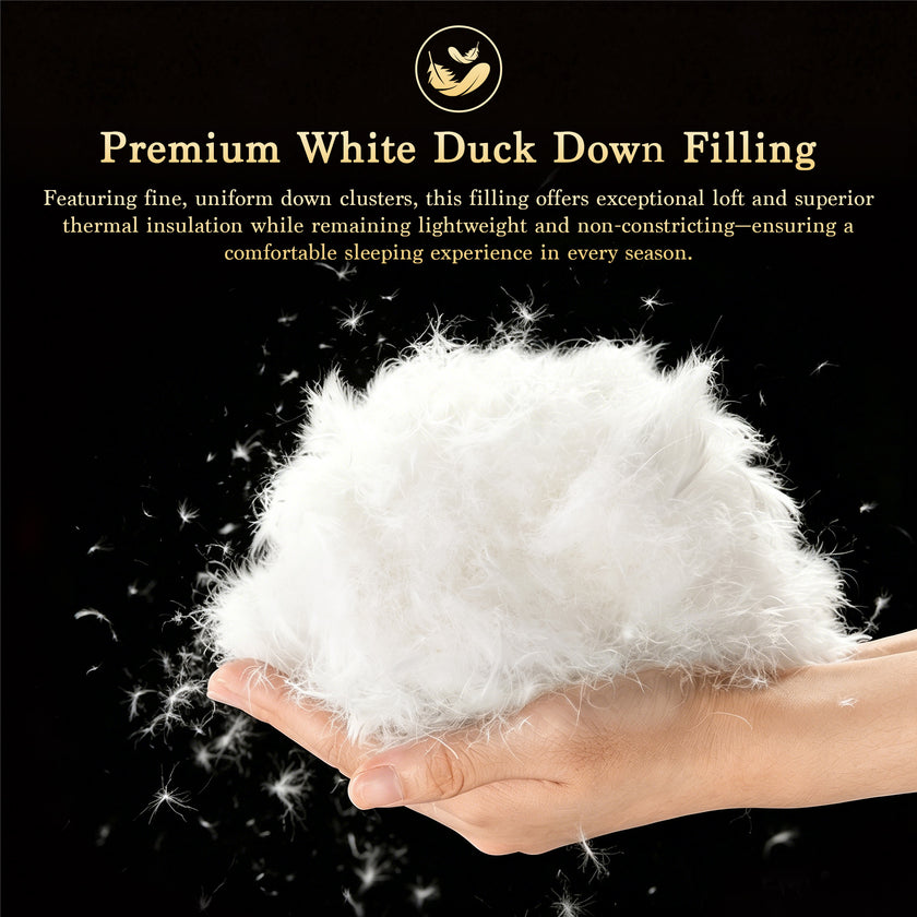 Pinch Pleat Feather Down Comforter