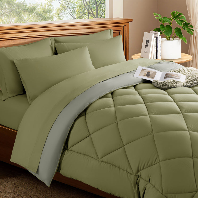 5/7 pieces microfiber comforter set
