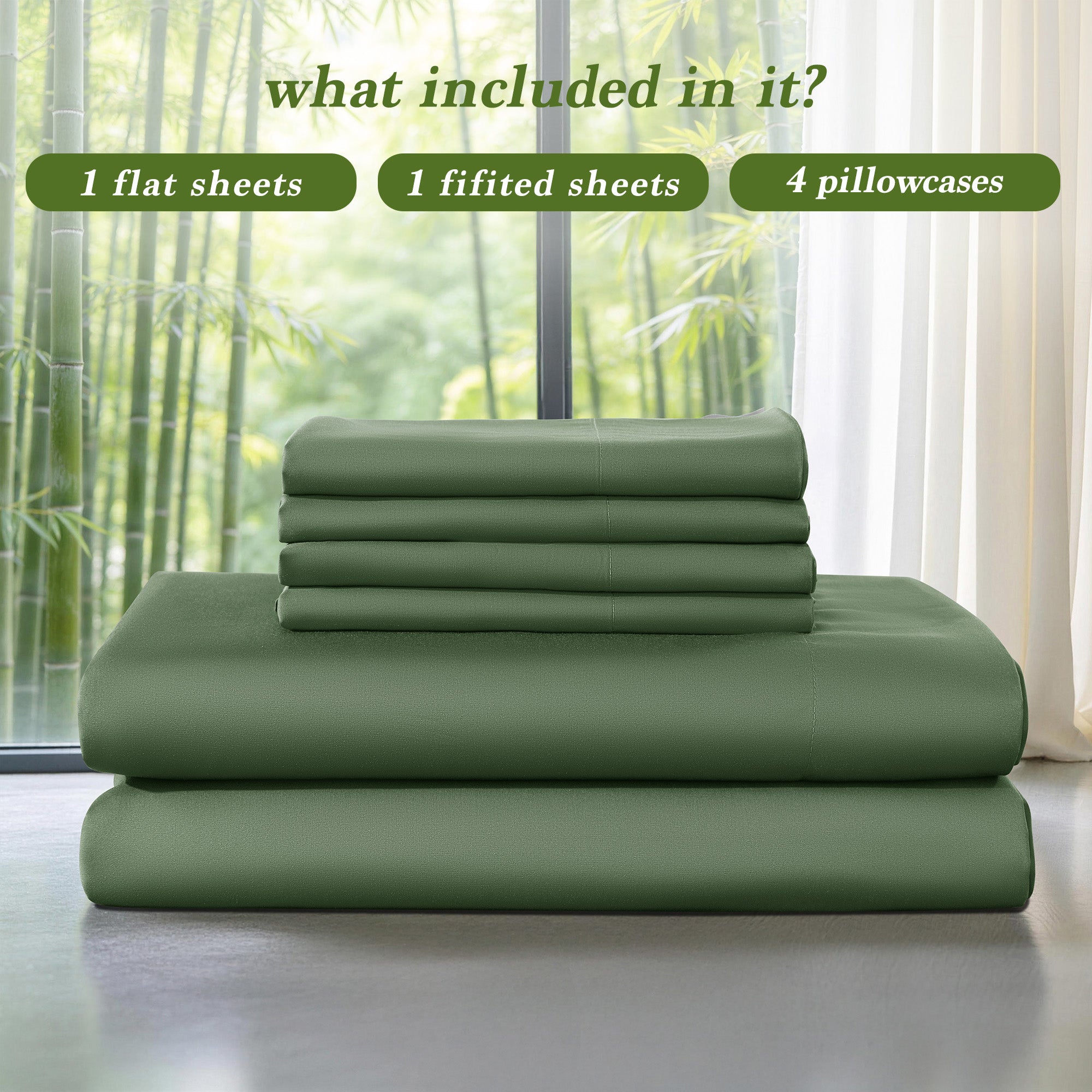 Pure Bamboo Viscose Sheet 4/6Pcs